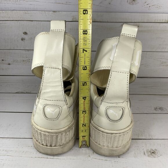 Puma x Rihanna Fenty Ankle Strap Creeper Women Size 9 Vanilla Ice White Platform - Picture 5 of 8